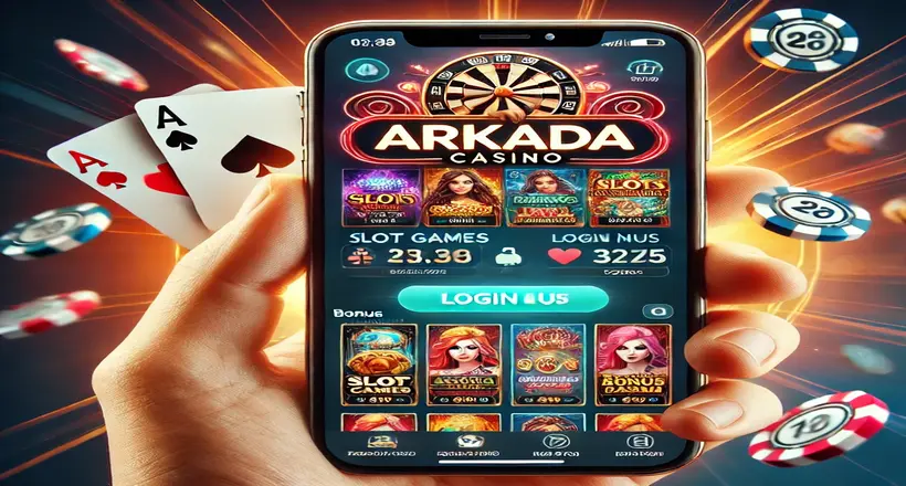 Главный экран мобильного приложения Arkada Casino
